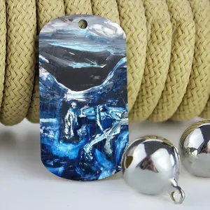 Rain Storm Dog Tag Pendant