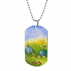 Field Along The Roadside Dog Tag Pendant