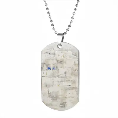 White Medina Dog Tag Pendant