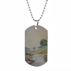 When Friends Meet Dog Tag Pendant