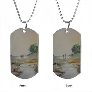 When Friends Meet Dog Tag Pendant