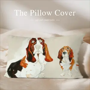 Basset Polyester Pillow (Rectangle, Multi-Size)