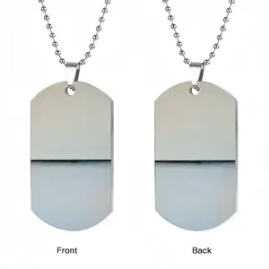 Charcoal White No 1 Series 4 Dog Tag Pendant