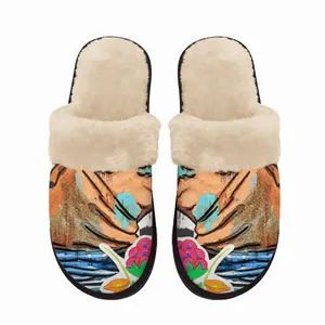 Men Party King Fuzzy Slippers