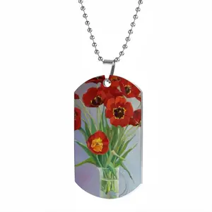 Tulips Dog Tag Pendant