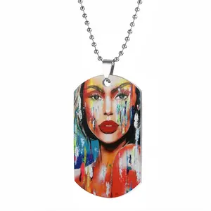 Summer Rain Dog Tag Pendant