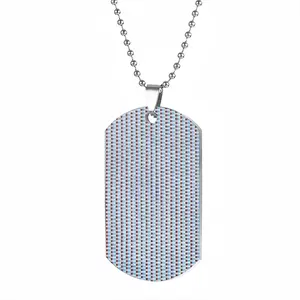 Caput Mortuum Light Blue Dog Tag Pendant