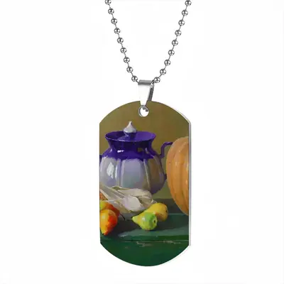 Still Life With Pumpkin Dog Tag Pendant