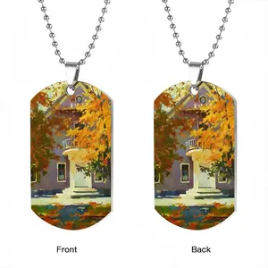 Autumn Day In Svitlovodsk Dog Tag Pendant