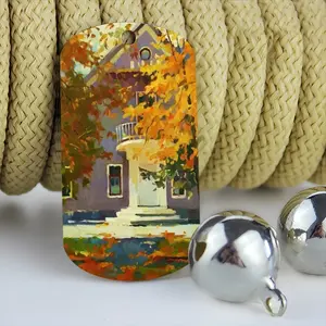 Autumn Day In Svitlovodsk Dog Tag Pendant