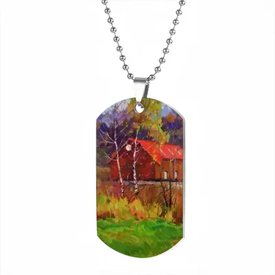 Autumn In The Carpathians Dog Tag Pendant