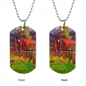 Autumn In The Carpathians Dog Tag Pendant