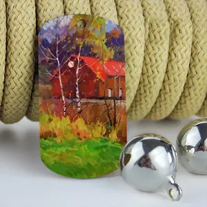 Autumn In The Carpathians Dog Tag Pendant