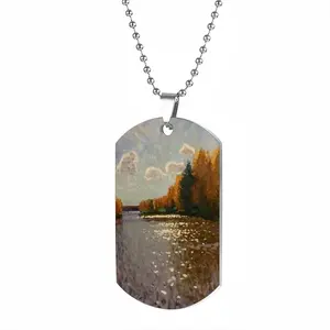 Autumn On Volga Dog Tag Pendant