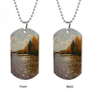 Autumn On Volga Dog Tag Pendant