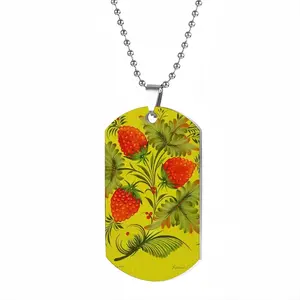 Raspberry Dog Tag Pendant