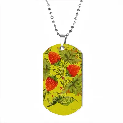 Raspberry Dog Tag Pendant