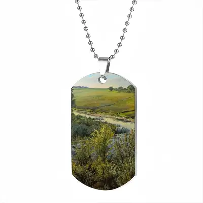 Country Landscape Realism Dog Tag Pendant