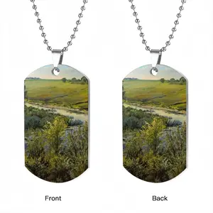 Country Landscape Realism Dog Tag Pendant