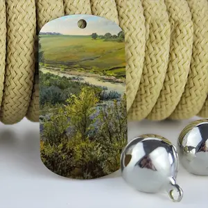 Country Landscape Realism Dog Tag Pendant