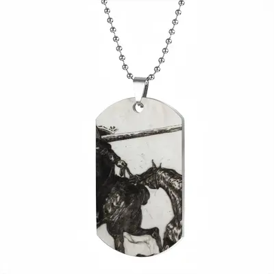 After Gericault A Dog Tag Pendant