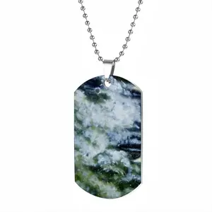 Crescent Moon Dog Tag Pendant