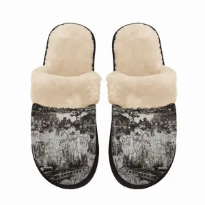 Men Saint Germain France Fuzzy Slippers