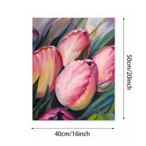 Pink Tulips Digital Painting (Vertical)