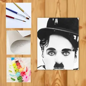 Charlie Chaplin Digital Painting (Vertical)