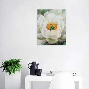 White Peony Digital Painting (Vertical)