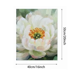 White Peony Digital Painting (Vertical)