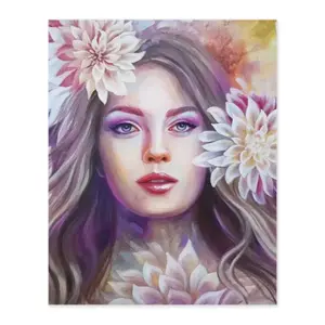 Floral Queen Digital Painting (Vertical)