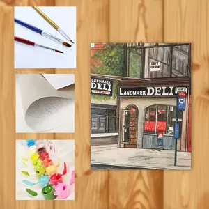 Landmark Deli New York City Digital Painting (Vertical)