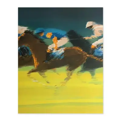 Racing Horses Digital Painting (Vertical)