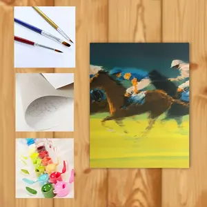 Racing Horses Digital Painting (Vertical)