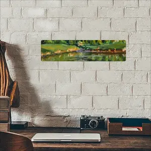 Shallow Pond Landscape Long Iron Painting