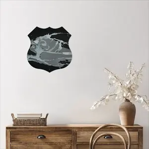 Spirit Fish Shield Shaped Iron Painting