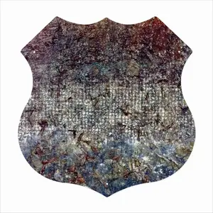 Whitegrid Shield Shaped Iron Painting