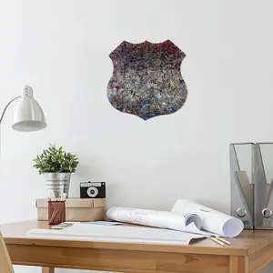 Whitegrid Shield Shaped Iron Painting