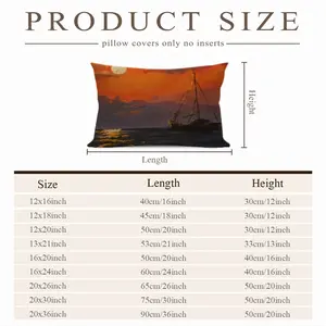 Beautiful Sunset On The Sea Polyester Pillow (Rectangle, Multi-Size)