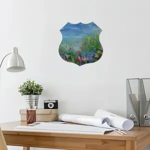 Butterflies Shield Shaped Iron Painting