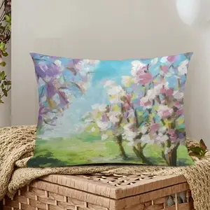 Blossoming Trees Polyester Pillow (Rectangle, Multi-Size)