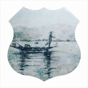 Morning Fish Shield Shaped Iron Painting