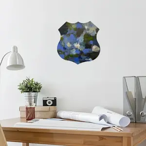 Water Lilies Shield Shaped Iron Painting