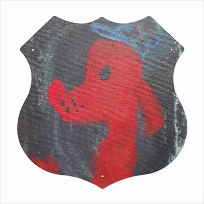 Roofied Goofy Shield Shaped Iron Painting