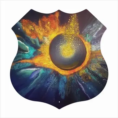 Hidden Universe Shield Shaped Iron Painting