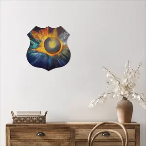 Hidden Universe Shield Shaped Iron Painting