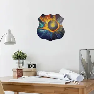 Hidden Universe Shield Shaped Iron Painting