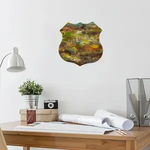 Energy Landscape L Shield Shaped Iron Painting