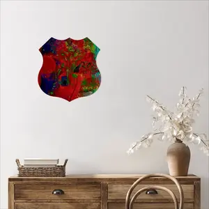 Everything Is Real Shield Shaped Iron Painting